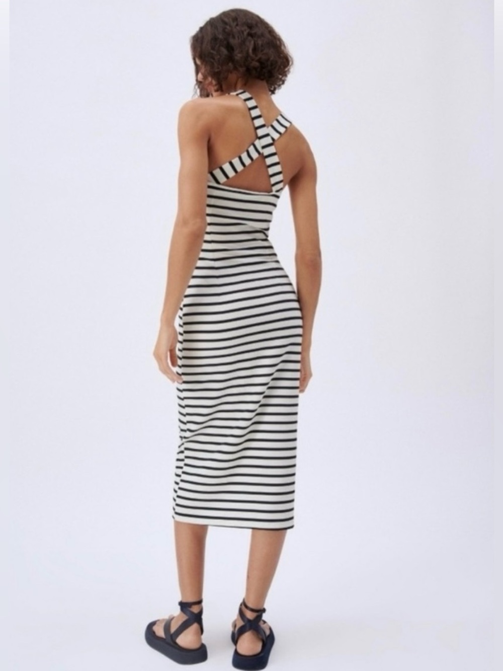 ZARA Striped Long Dress